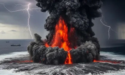 日本とフィリピンの中間が噴火するとの夢