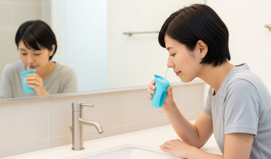 コップを使った鼻うがいのやり方を徹底解説